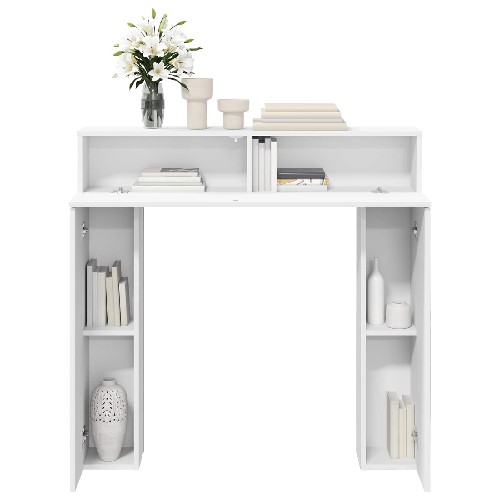 vidaXL Obudowa kominka Biały 102 x 18 x 100,5 cm Drewno inżynieryjne