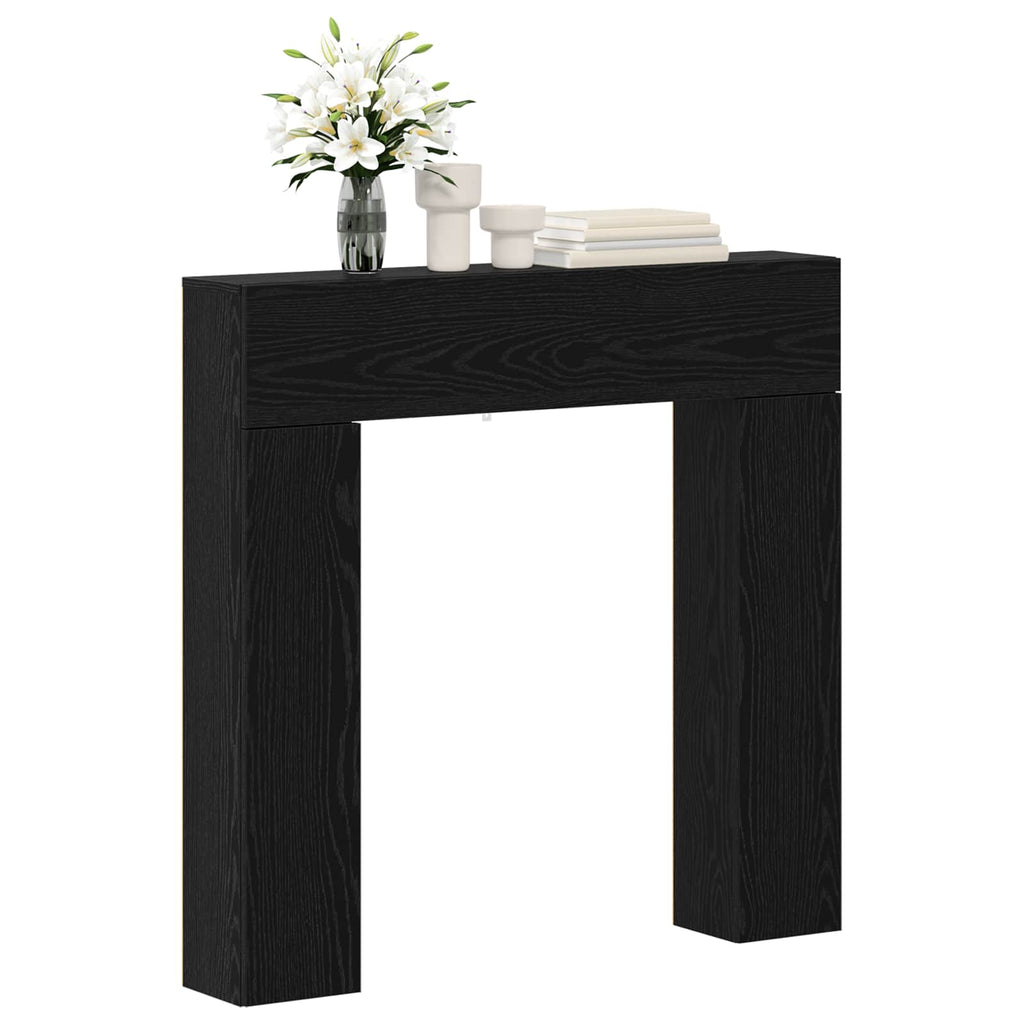 vidaXL Obudowa kominka Czarny dąb 102 x 18 x 100,5 cm