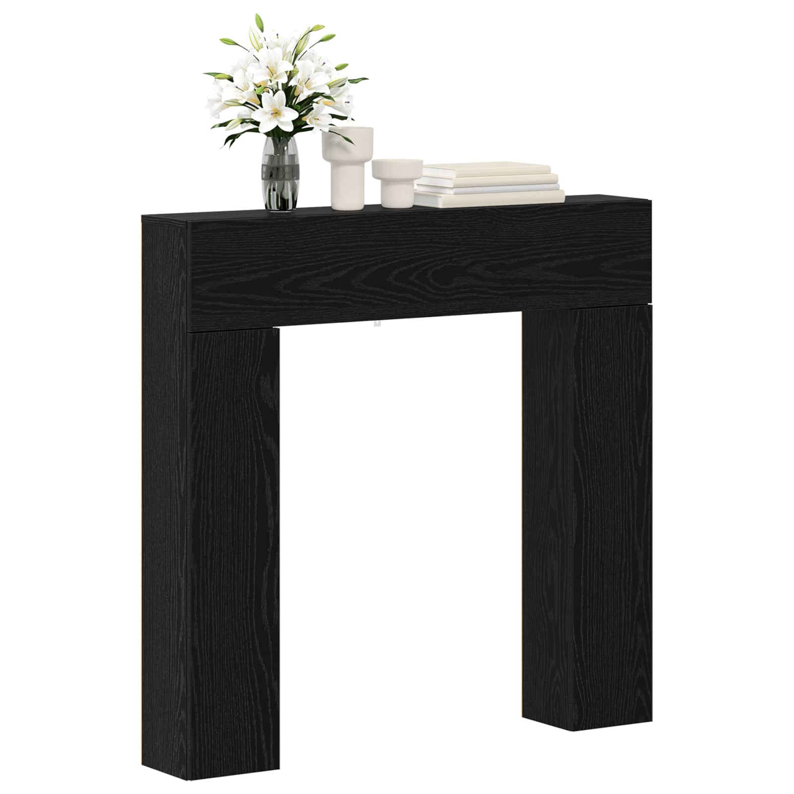 vidaXL Obudowa kominka Czarny dąb 102 x 18 x 100,5 cm