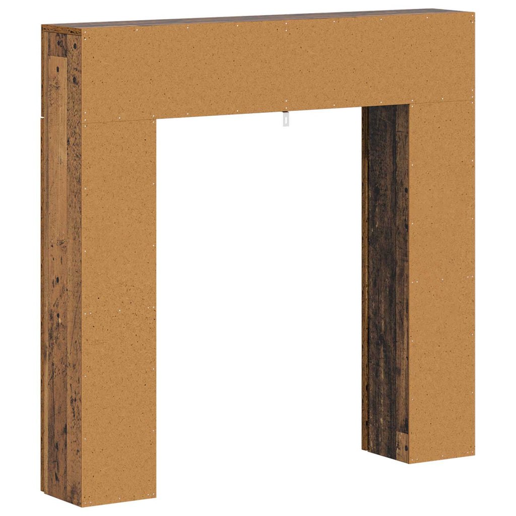 vidaXL Obudowa kominka Stare drewno 102 x 18 x 100,5 cm