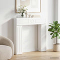 vidaXL Obudowa kominka Biały 102 x 18 x 100,5 cm Drewno inżynieryjne