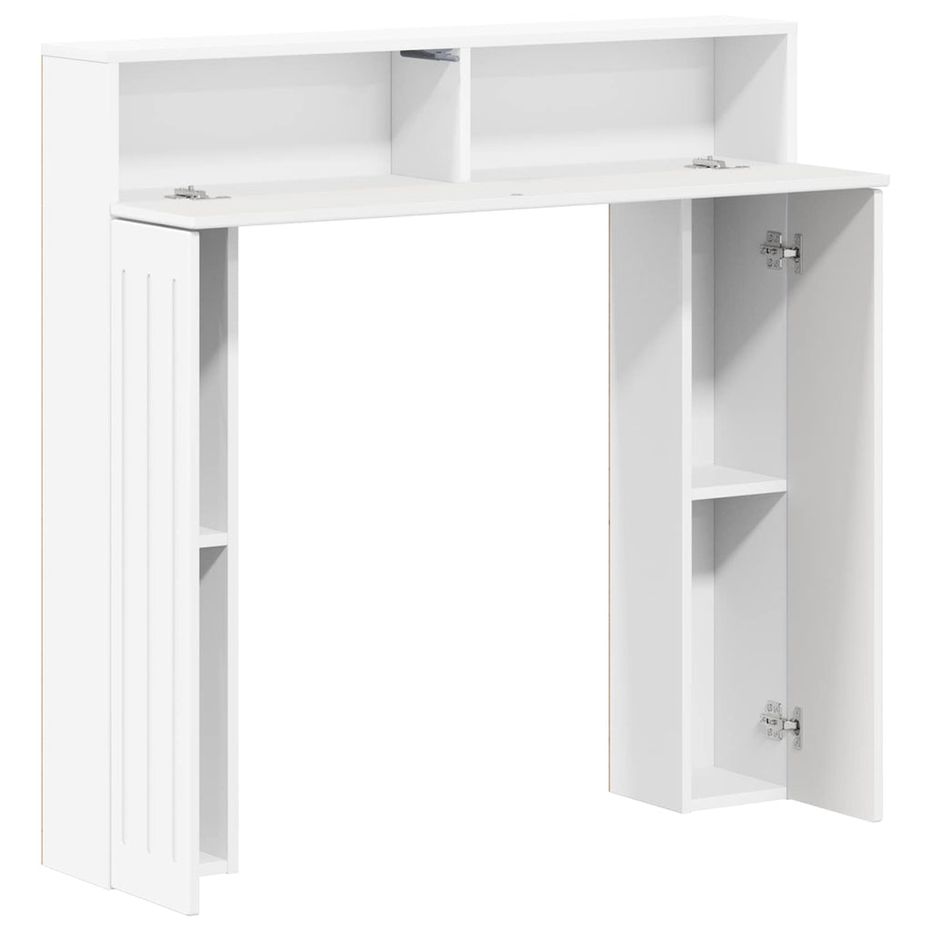 vidaXL Obudowa kominka Biały 102 x 18 x 100,5 cm Drewno inżynieryjne