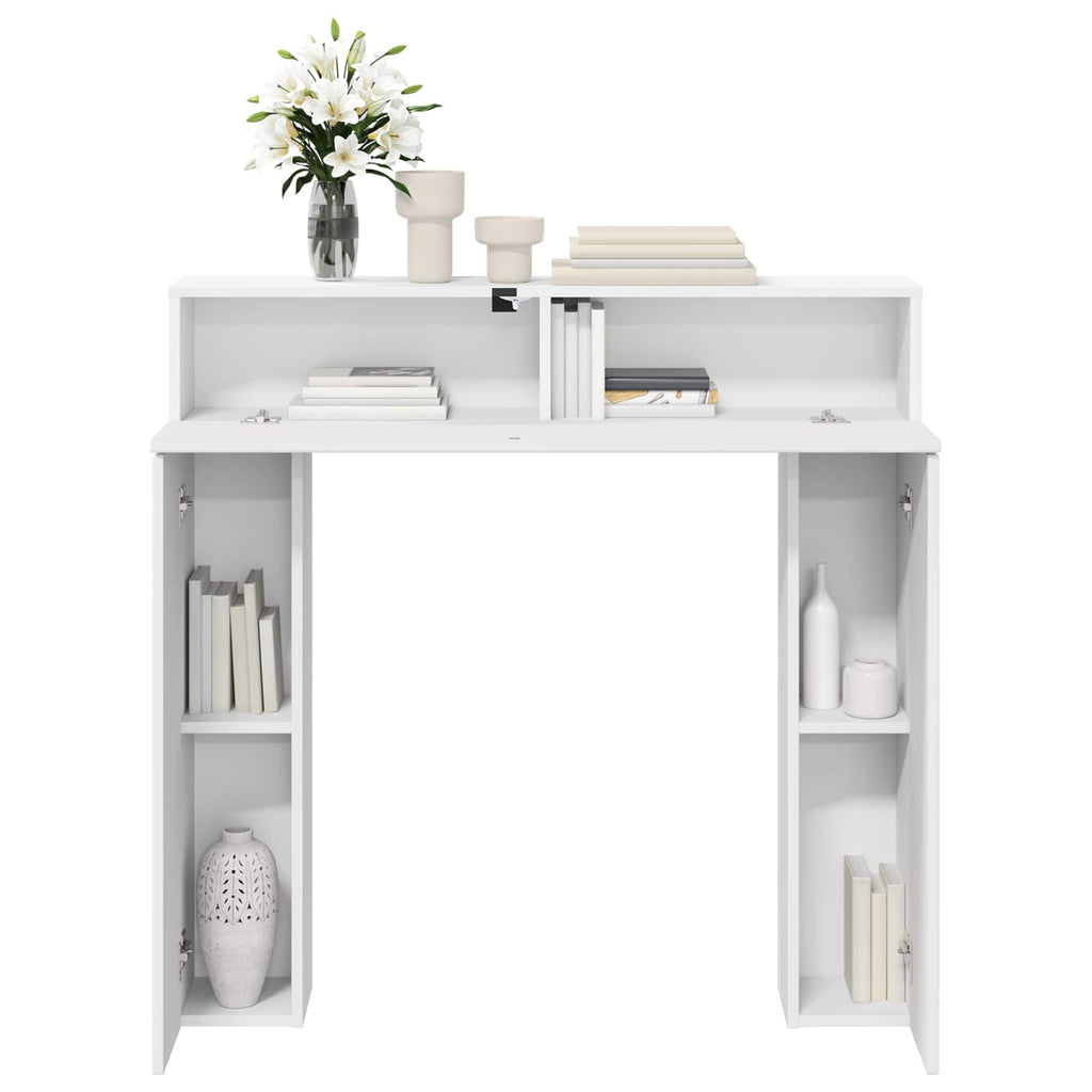 vidaXL Obudowa kominka Biały 102 x 18 x 100,5 cm Drewno inżynieryjne