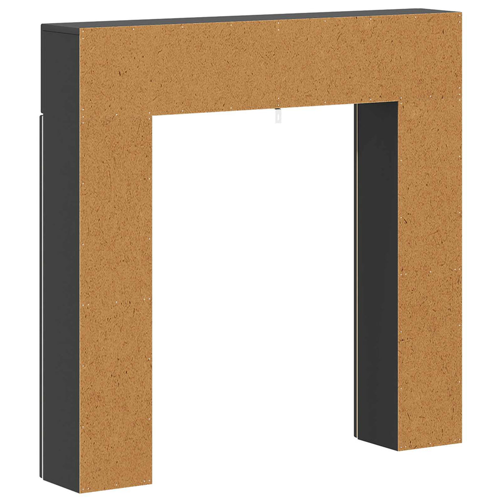 vidaXL Obudowa kominka Czarny 102 x 18 x 100,5 cm Drewno inżynieryjne