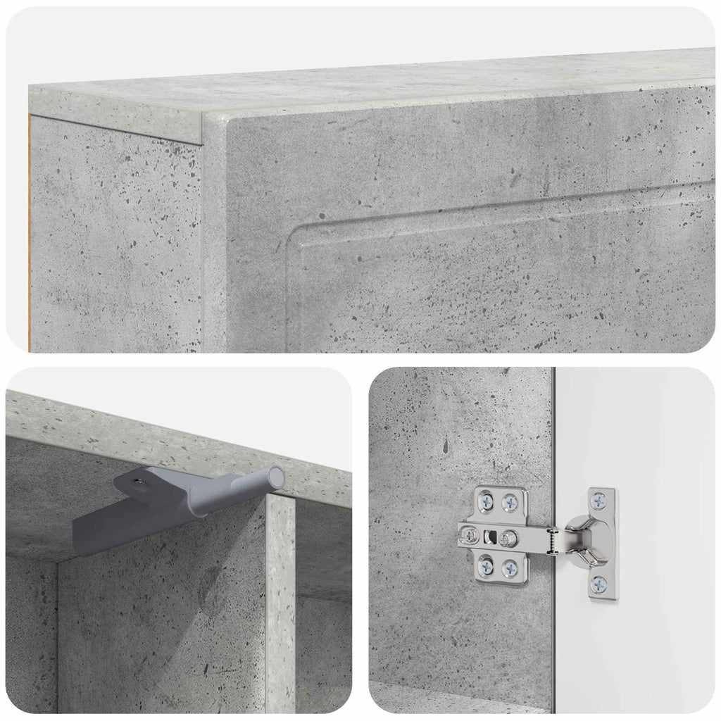 vidaXL Obudowa kominka Betonowy szary 102 x 18 x 100,5 cm