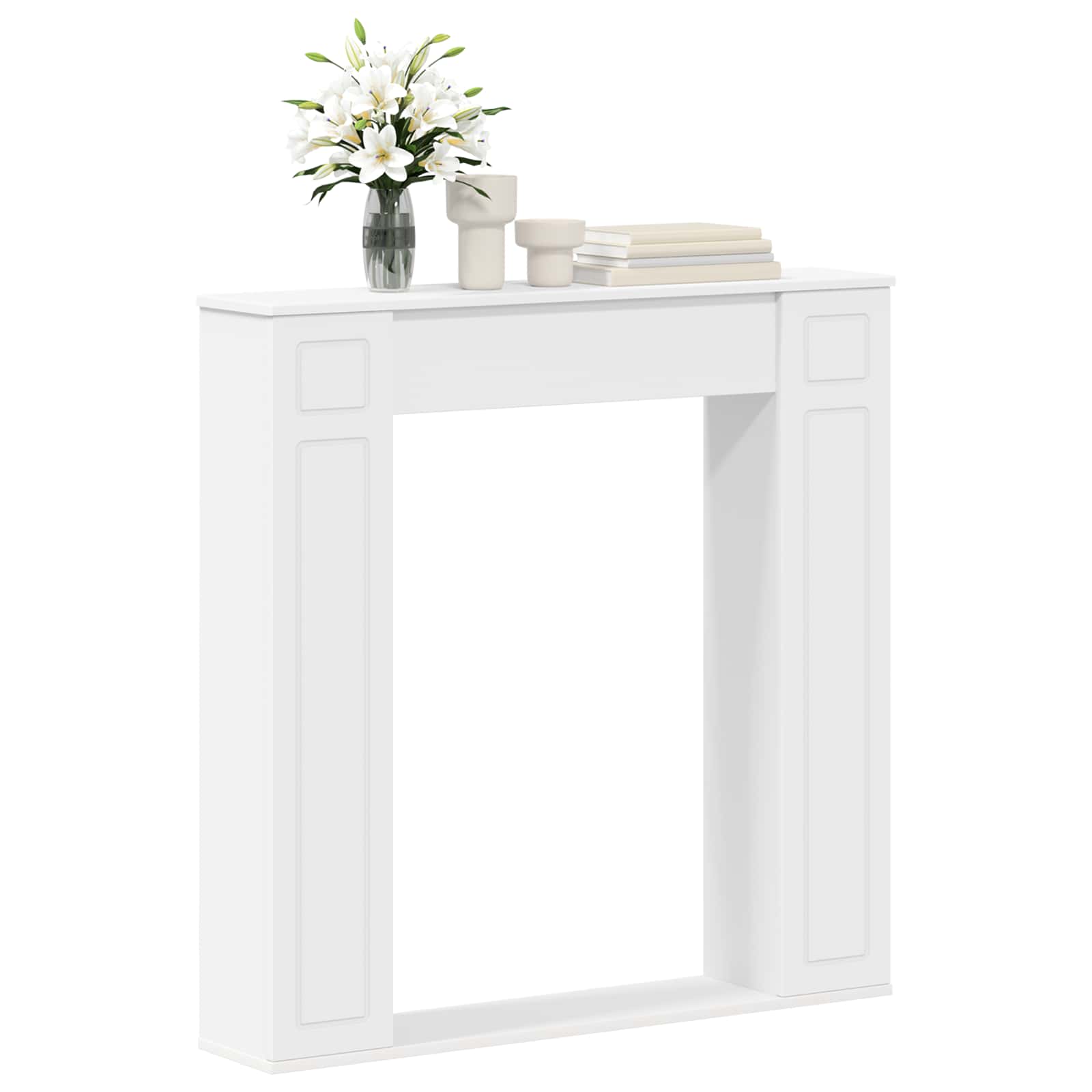 vidaXL Obudowa kominka Biały 100 x 20 x 100 cm Drewno inżynieryjne