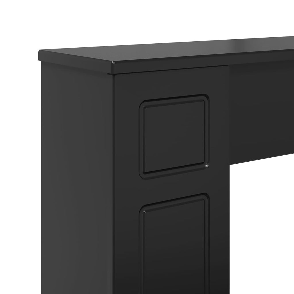 vidaXL Obudowa kominka Czarny 100 x 20 x 100 cm Drewno inżynieryjne