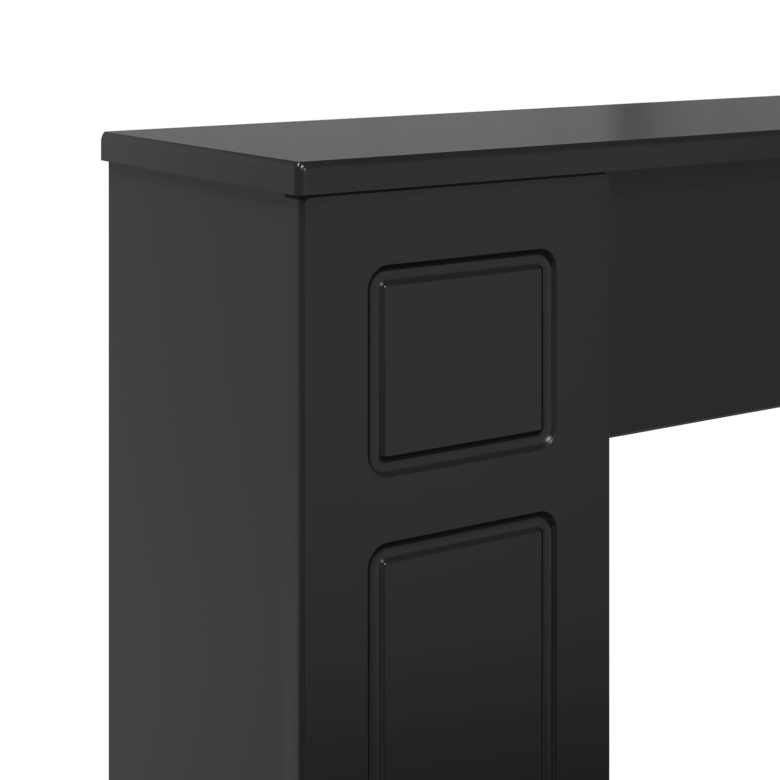 vidaXL Obudowa kominka Czarny 100 x 20 x 100 cm Drewno inżynieryjne