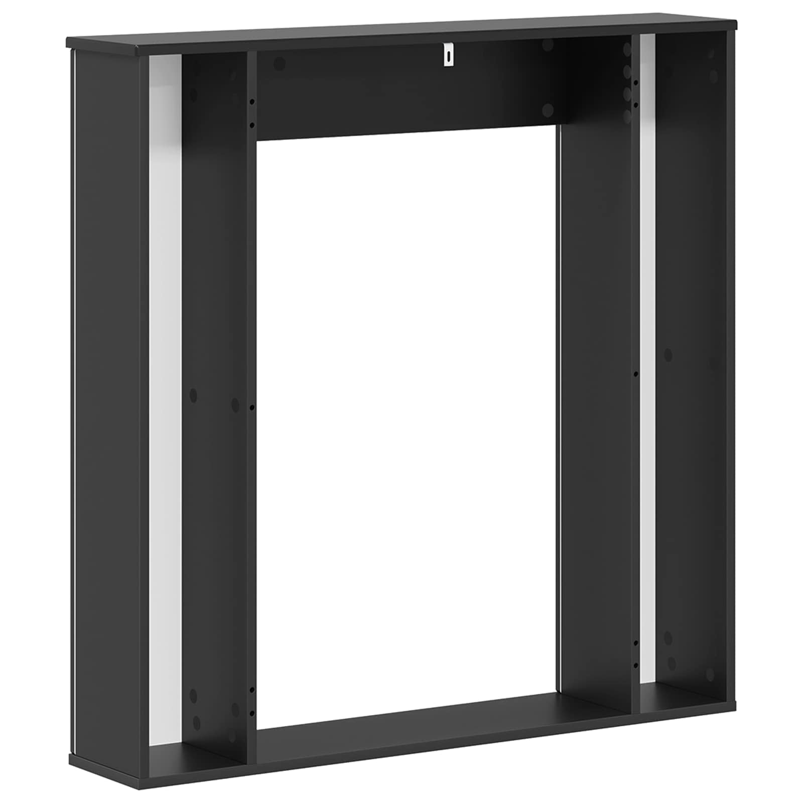 vidaXL Obudowa kominka Czarny 100 x 20 x 100 cm Drewno inżynieryjne