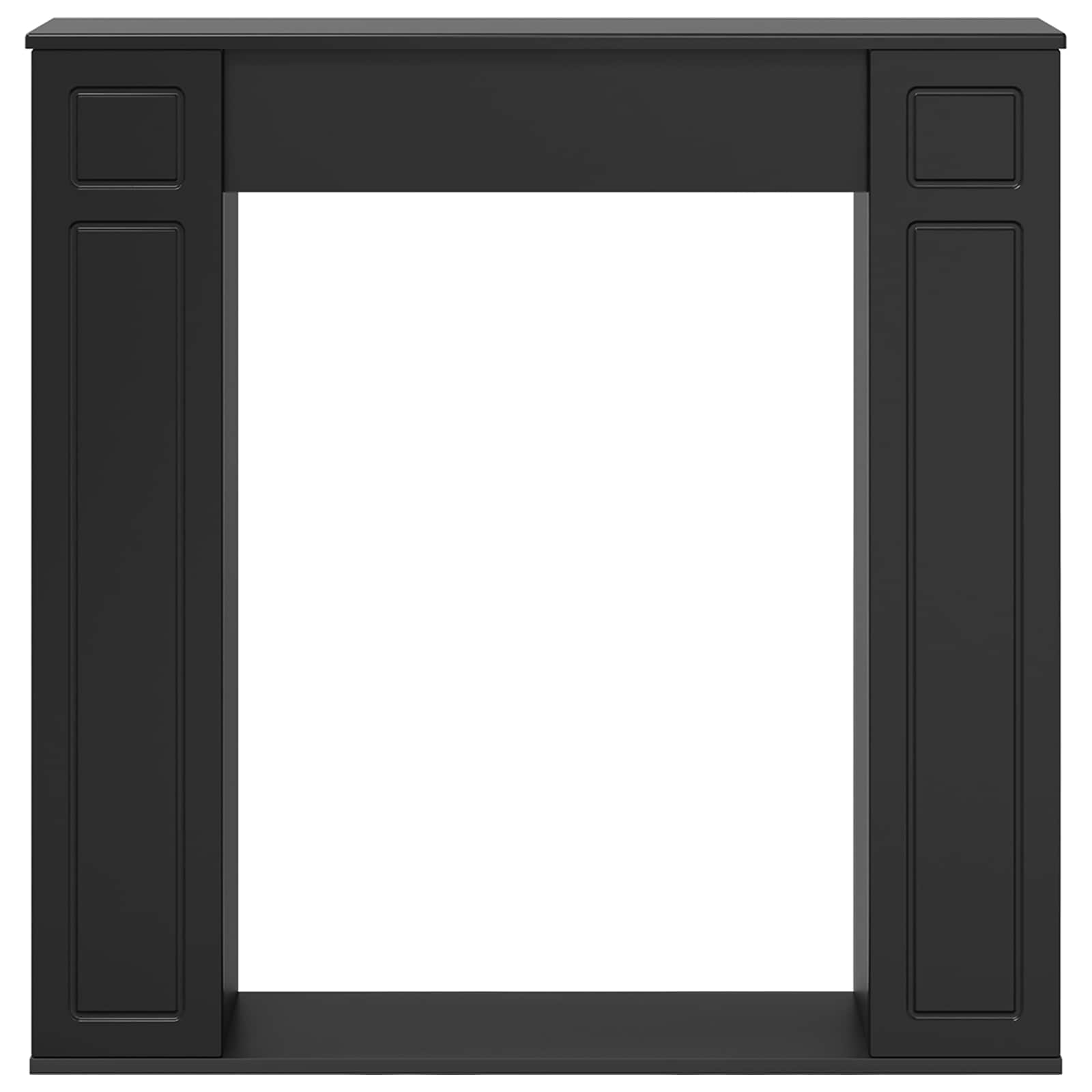 vidaXL Obudowa kominka Czarny 100 x 20 x 100 cm Drewno inżynieryjne