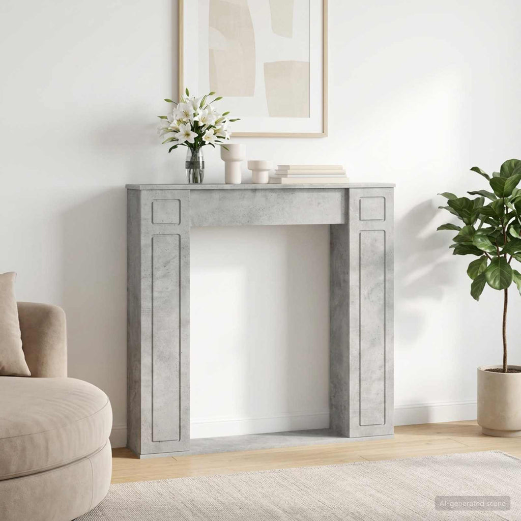 vidaXL Obudowa kominka Betonowy szary 100 x 20 x 100 cm