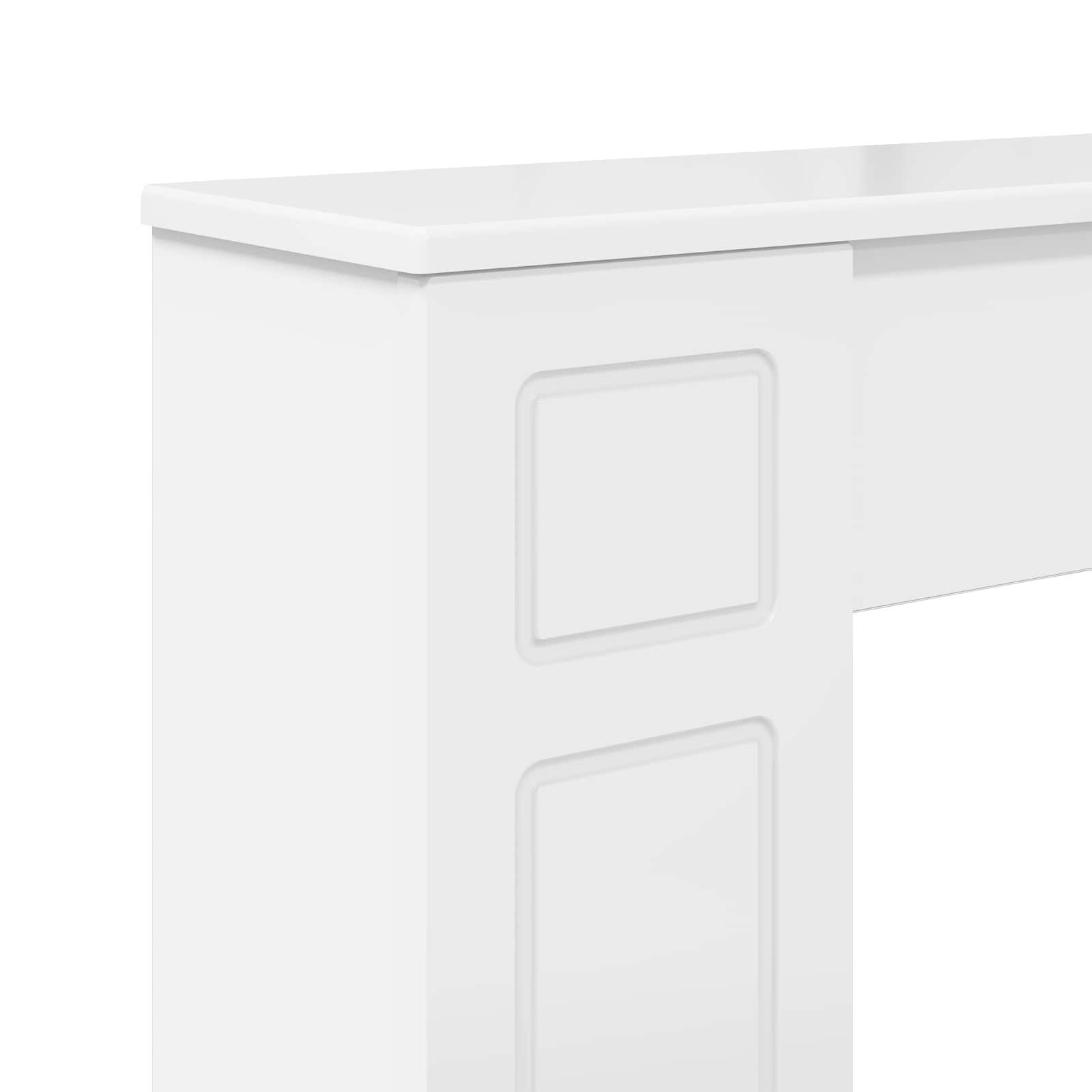 vidaXL Obudowa kominka Błyszcząca biel 100 x 20 x 100 cm