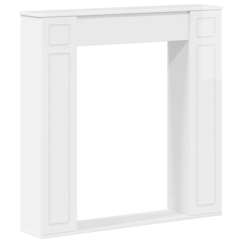 vidaXL Obudowa kominka Błyszcząca biel 100 x 20 x 100 cm