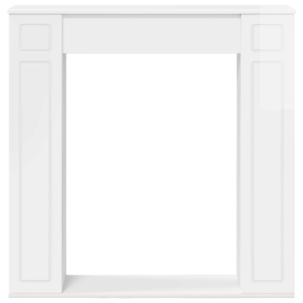 vidaXL Obudowa kominka Błyszcząca biel 100 x 20 x 100 cm