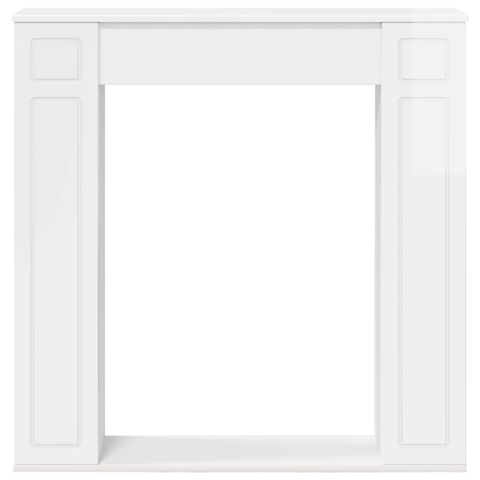 vidaXL Obudowa kominka Błyszcząca biel 100 x 20 x 100 cm