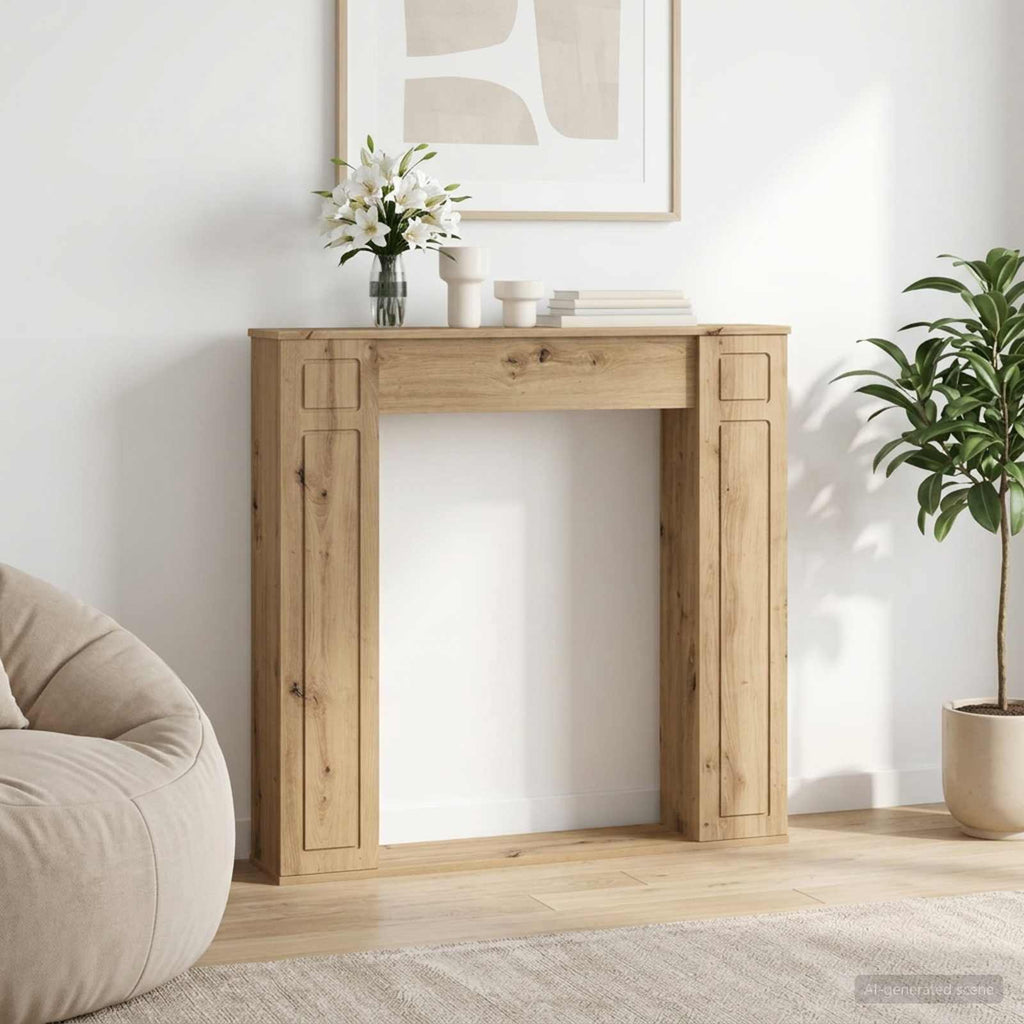 vidaXL Obudowa kominka Dąb artisan 100 x 20 x 100 cm