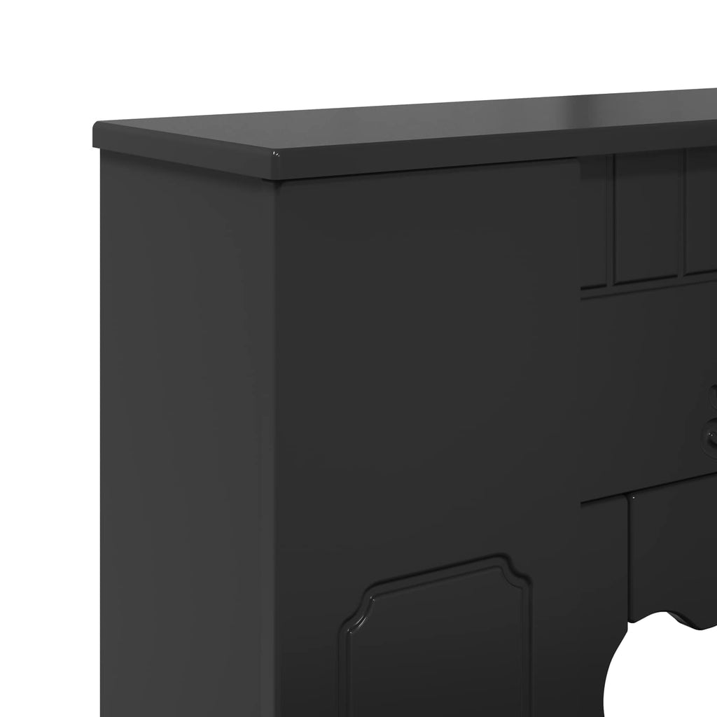vidaXL Obudowa kominka Czarny 93 x 20 x 89 cm Drewno inżynieryjne