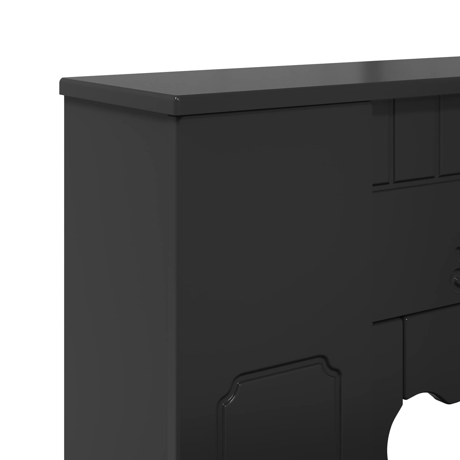 vidaXL Obudowa kominka Czarny 93 x 20 x 89 cm Drewno inżynieryjne