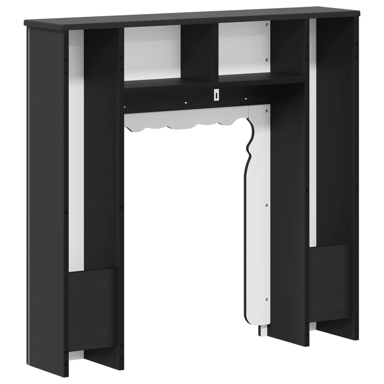 vidaXL Obudowa kominka Czarny 93 x 20 x 89 cm Drewno inżynieryjne