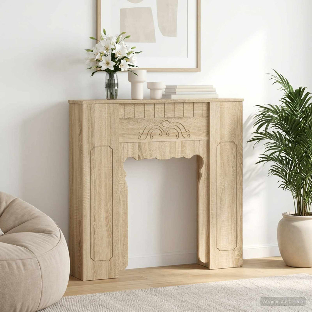 vidaXL Obudowa kominka dąb Sonoma 93 x 20 x 89 cm Drewno inżynieryjne