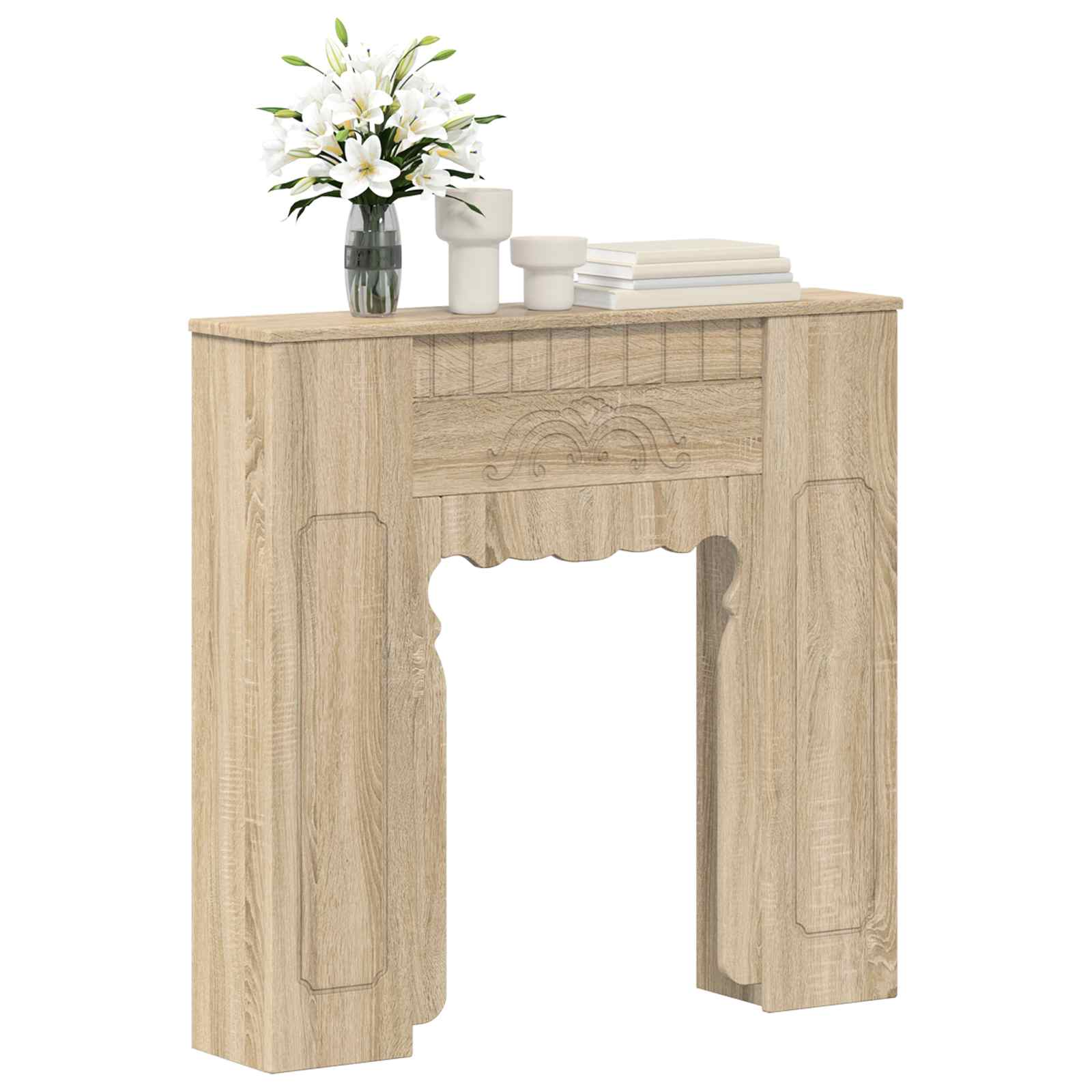 vidaXL Obudowa kominka dąb Sonoma 93 x 20 x 89 cm Drewno inżynieryjne
