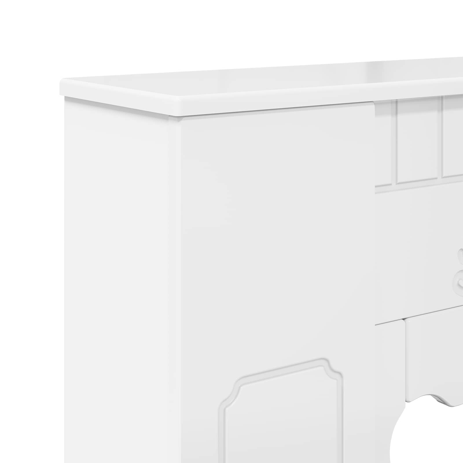 vidaXL Obudowa kominka Biały wysoki połysk 93 x 20 x 89 cm