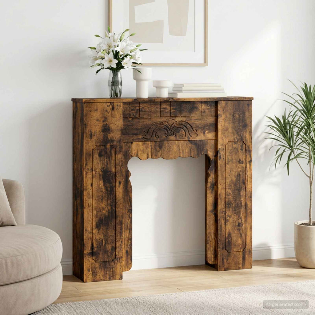 vidaXL Obudowa kominka Dąb wędzony 93 x 20 x 89 cm Drewno inżynieryjne