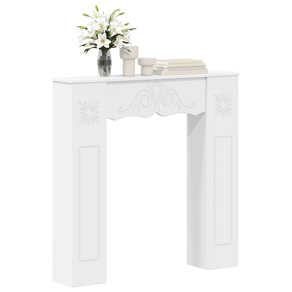 vidaXL Obudowa kominka Biały 102 x 20 x 102 cm Drewno inżynieryjne
