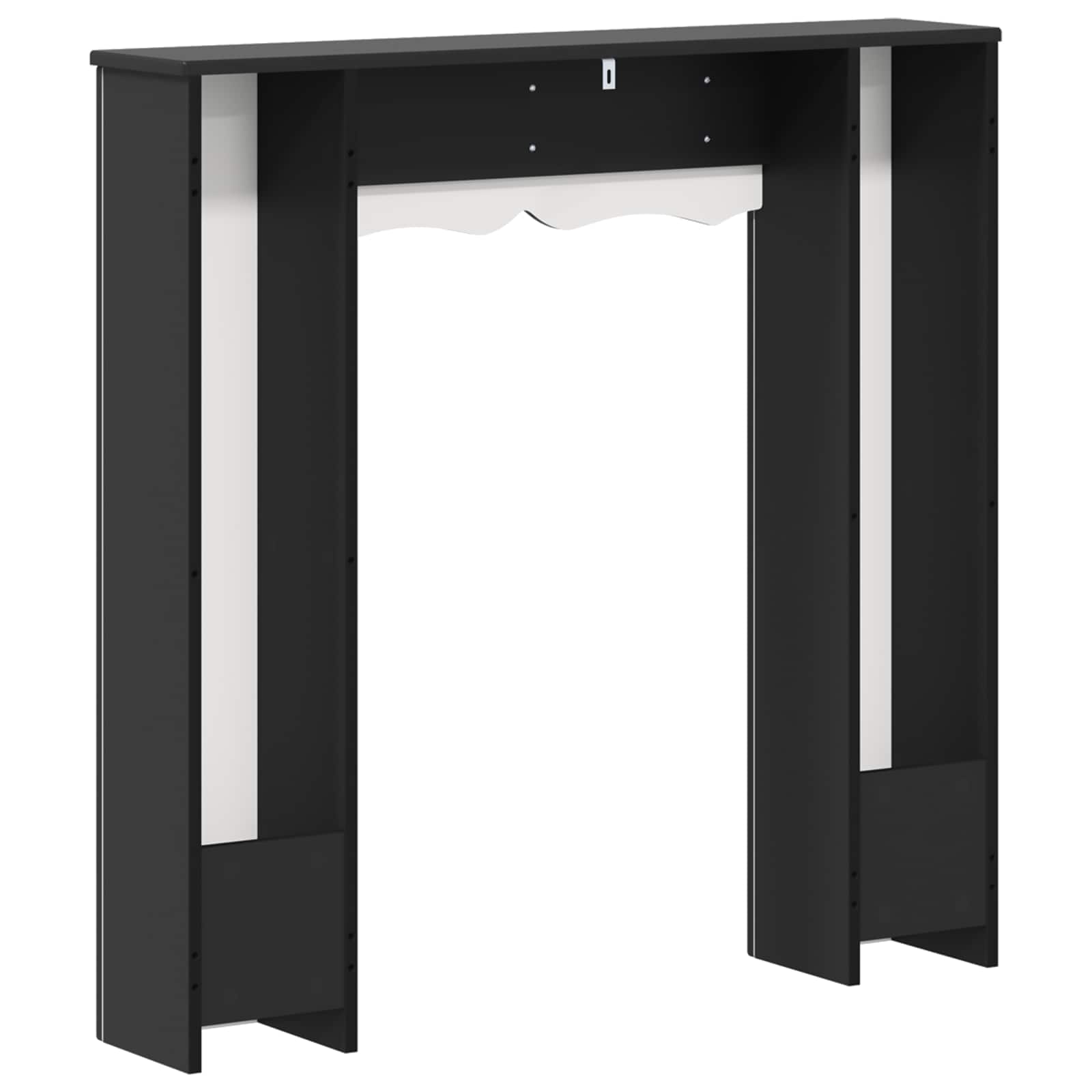 vidaXL Obudowa kominka Czarny 102 x 20 x 102 cm Drewno inżynieryjne