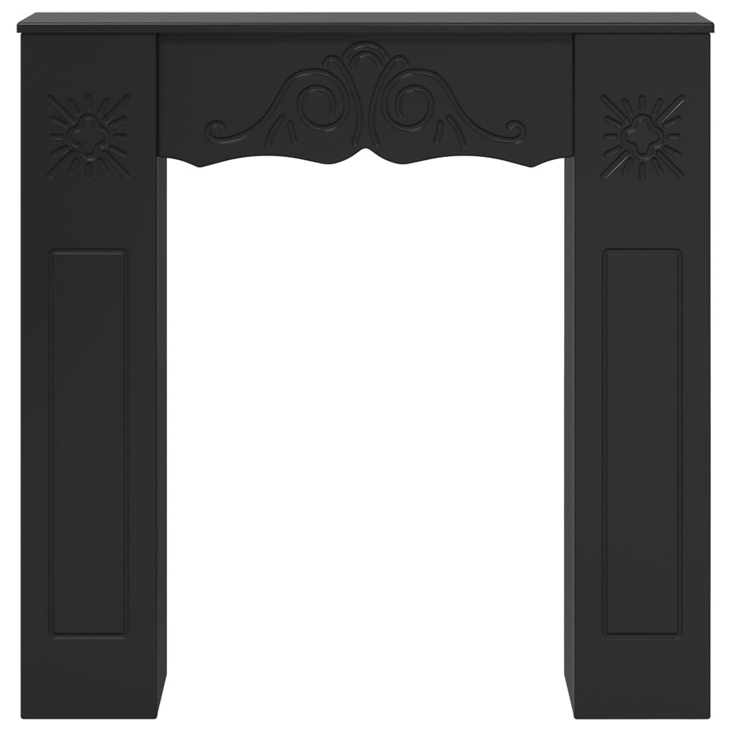 vidaXL Obudowa kominka Czarny 102 x 20 x 102 cm Drewno inżynieryjne
