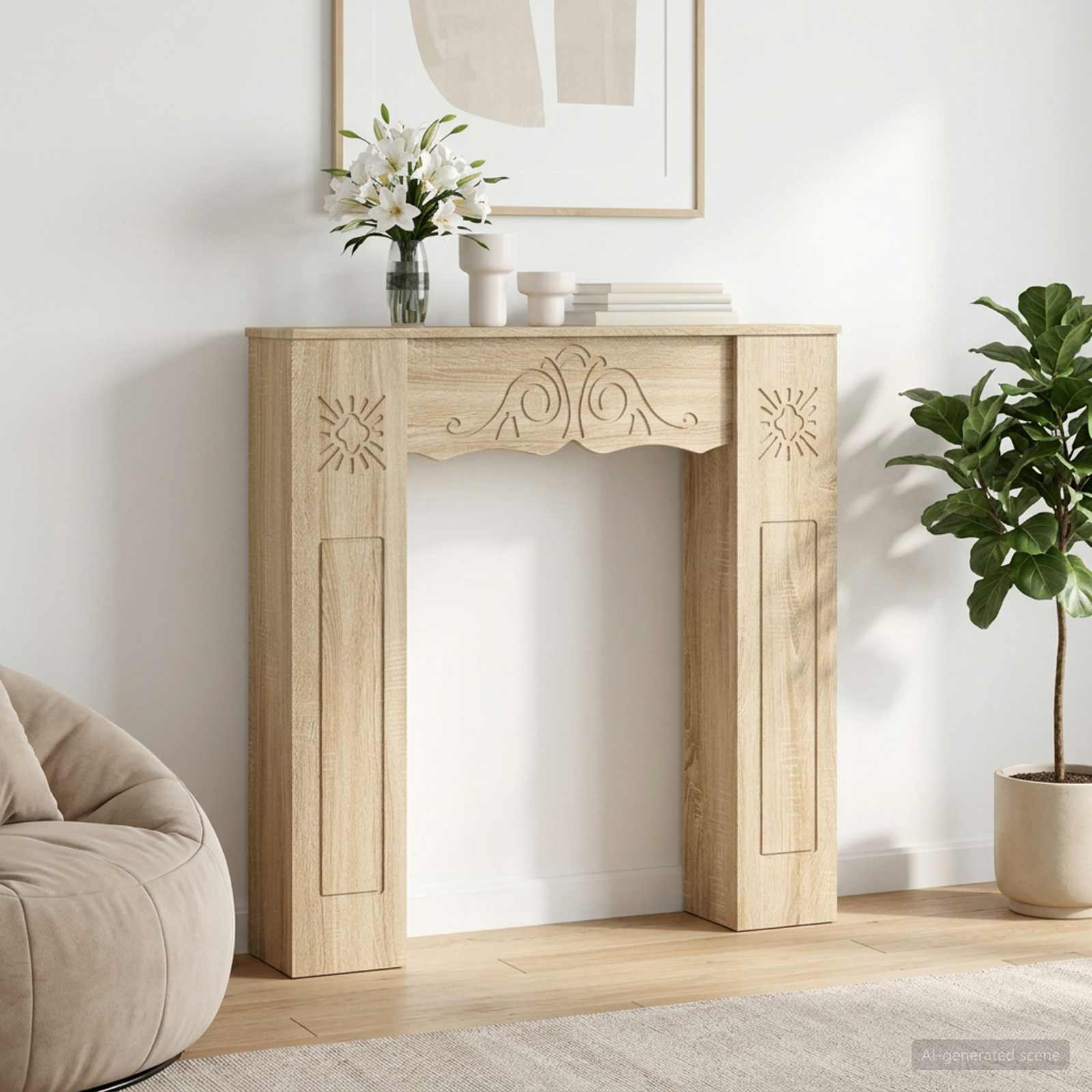 vidaXL Obudowa kominka Sonoma 102 x 20 x 102 cm Drewno inżynieryjne