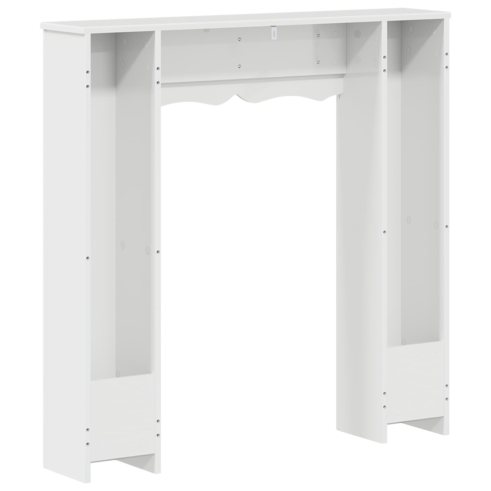 vidaXL Obudowa kominka Błyszcząca biel 102 x 20 x 102 cm