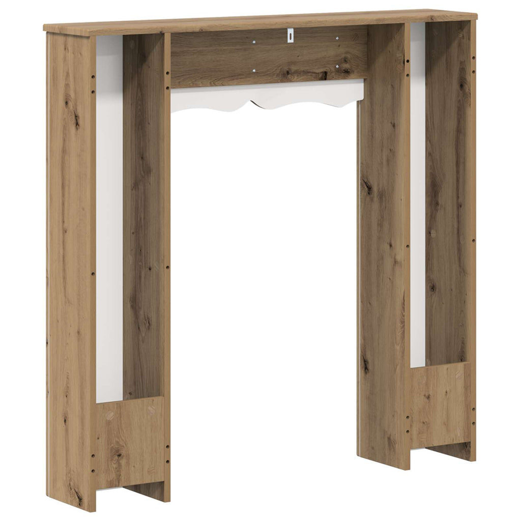 vidaXL Obudowa kominka Dąb artisan 102 x 20 x 102 cm