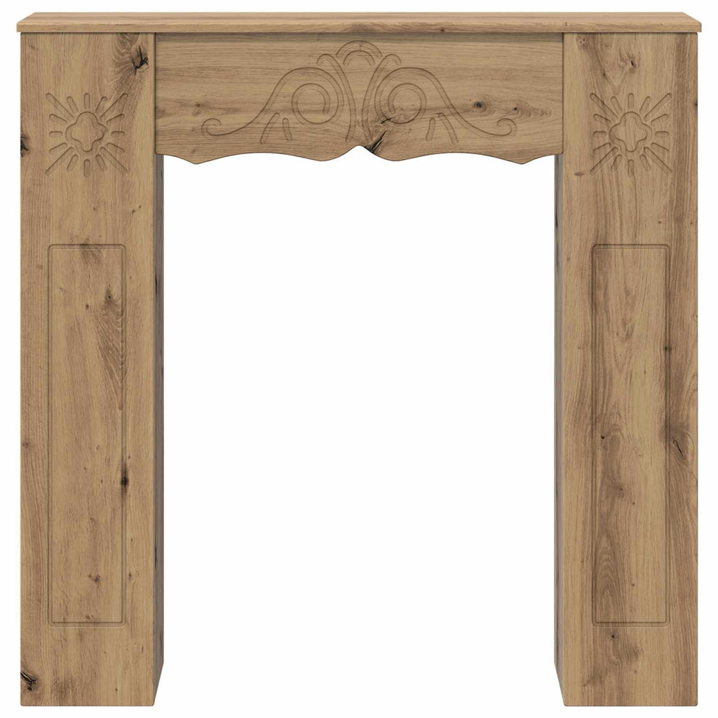 vidaXL Obudowa kominka Dąb artisan 102 x 20 x 102 cm