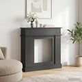 vidaXL Obudowa kominka Czarny 102 x 26 x 100 cm Drewno inżynieryjne