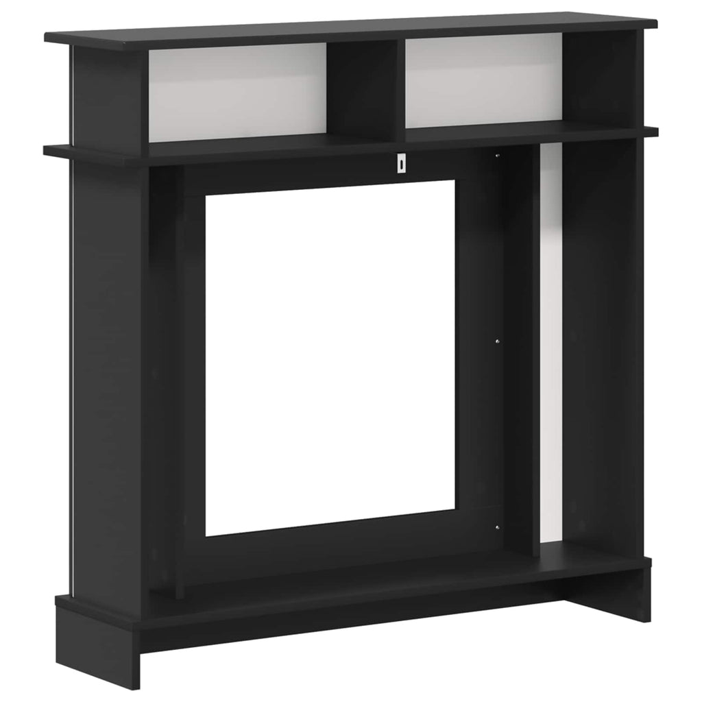 vidaXL Obudowa kominka Czarny 102 x 26 x 100 cm Drewno inżynieryjne