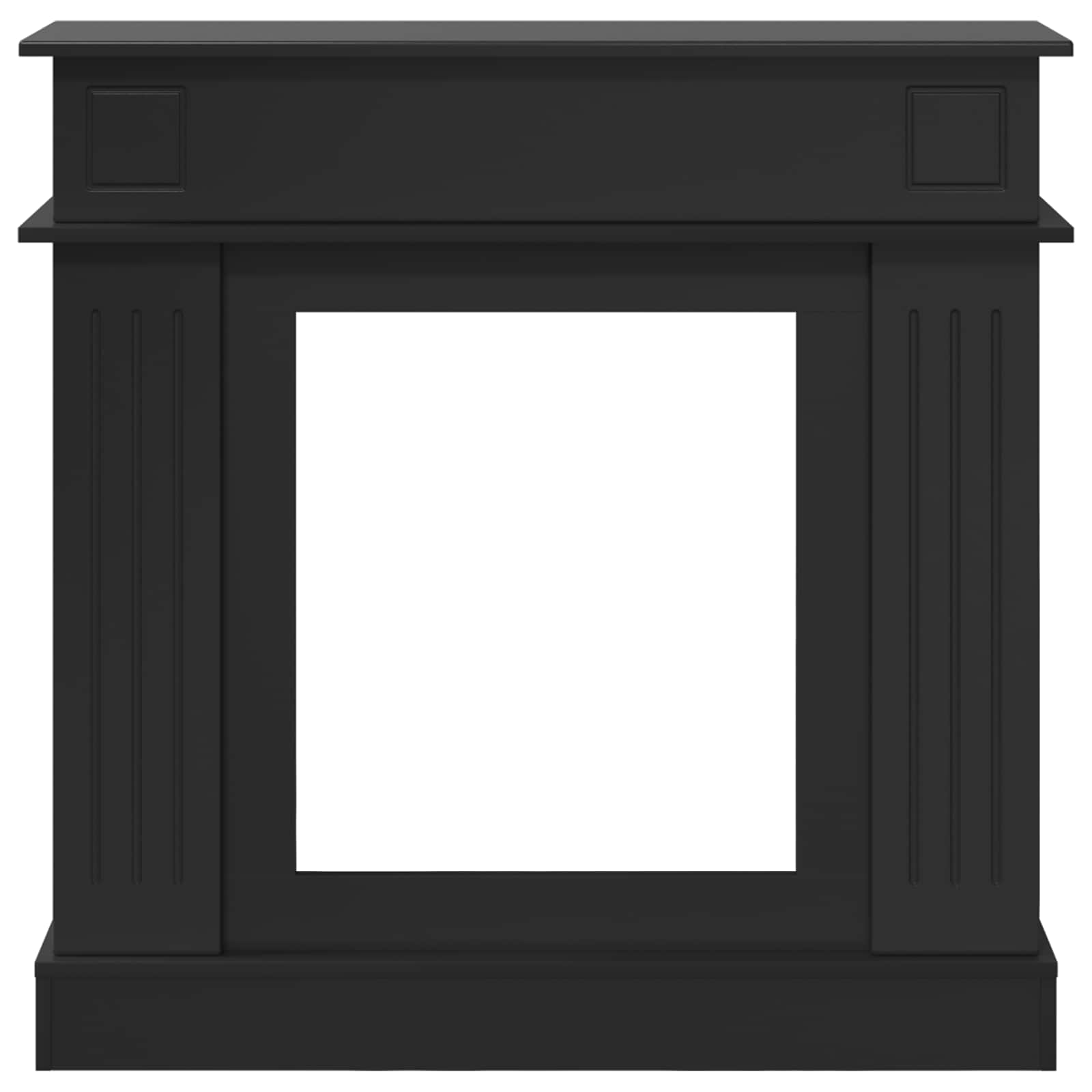 vidaXL Obudowa kominka Czarny 102 x 26 x 100 cm Drewno inżynieryjne