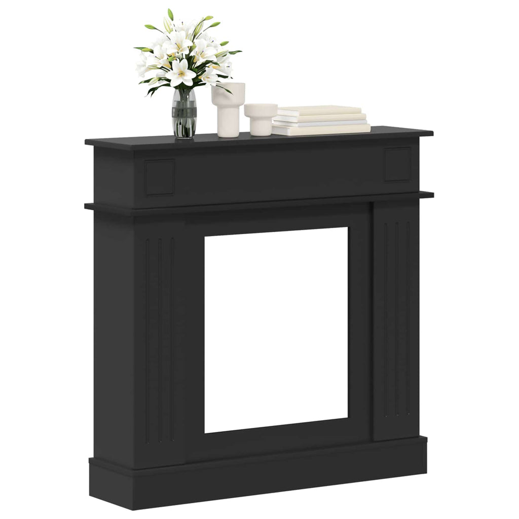 vidaXL Obudowa kominka Czarny 102 x 26 x 100 cm Drewno inżynieryjne