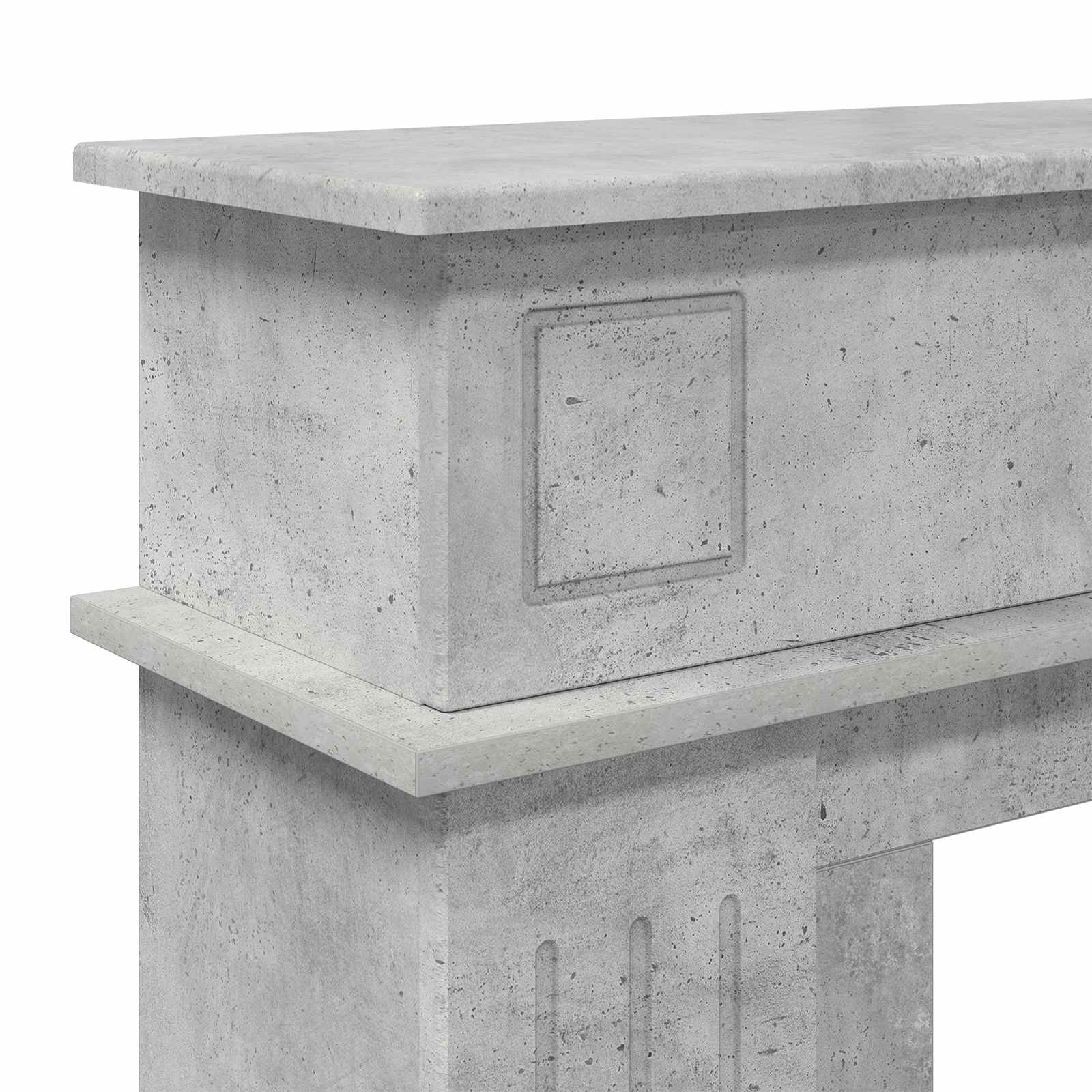 vidaXL Obudowa kominka Betonowy szary 102 x 26 x 100 cm