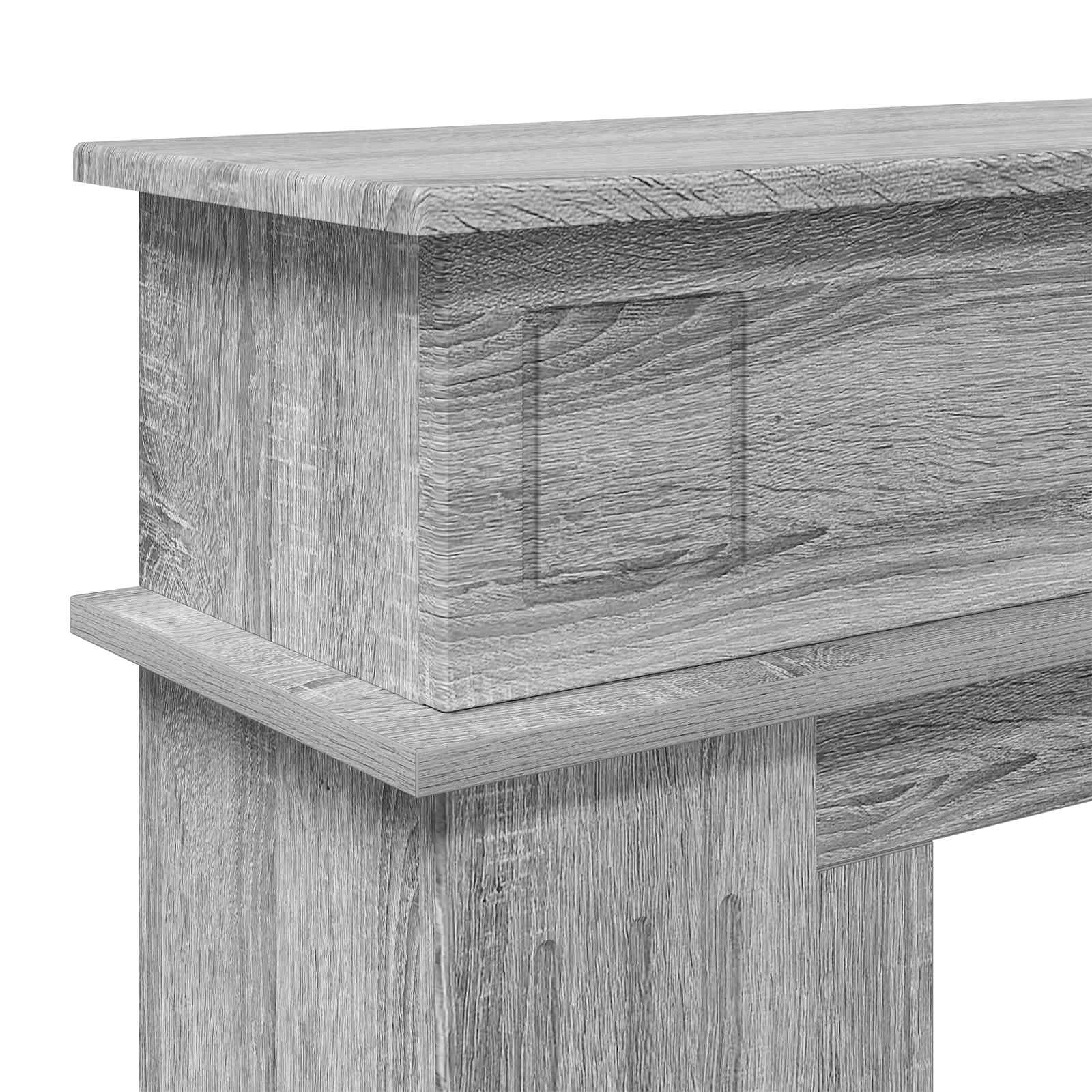 vidaXL Obudowa kominka Szary Sonoma 102 x 26 x 100 cm