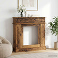 vidaXL Obudowa kominka Stare drewno 102 x 26 x 100 cm