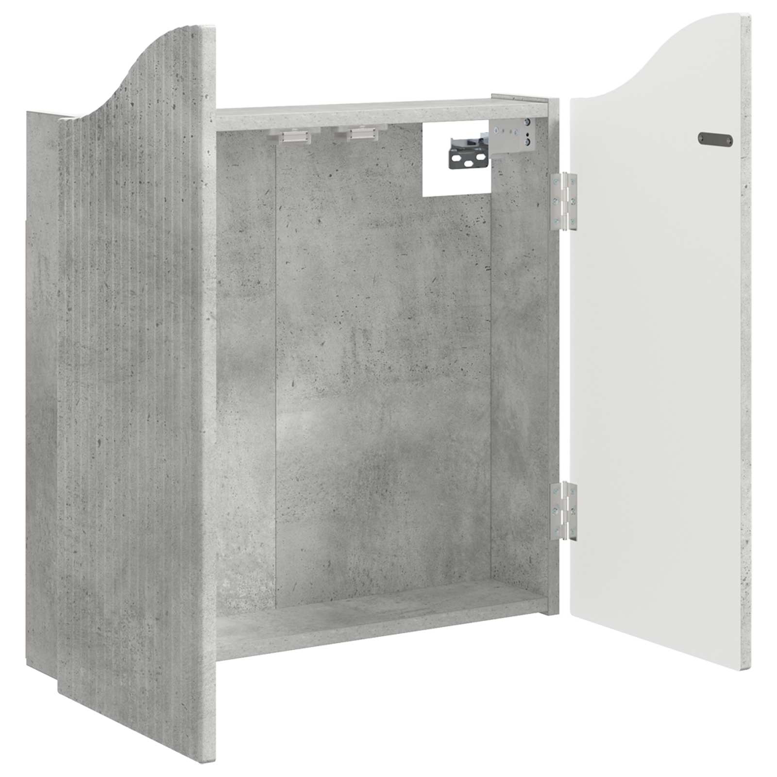 vidaXL Szafka na tarczę do rzutków Betonowy szary 56 x 12 x 63 cm