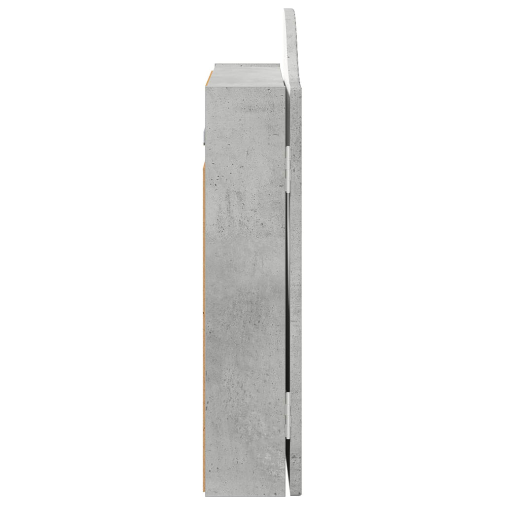 vidaXL Szafka na tarczę do rzutków Betonowy szary 56 x 12 x 63 cm