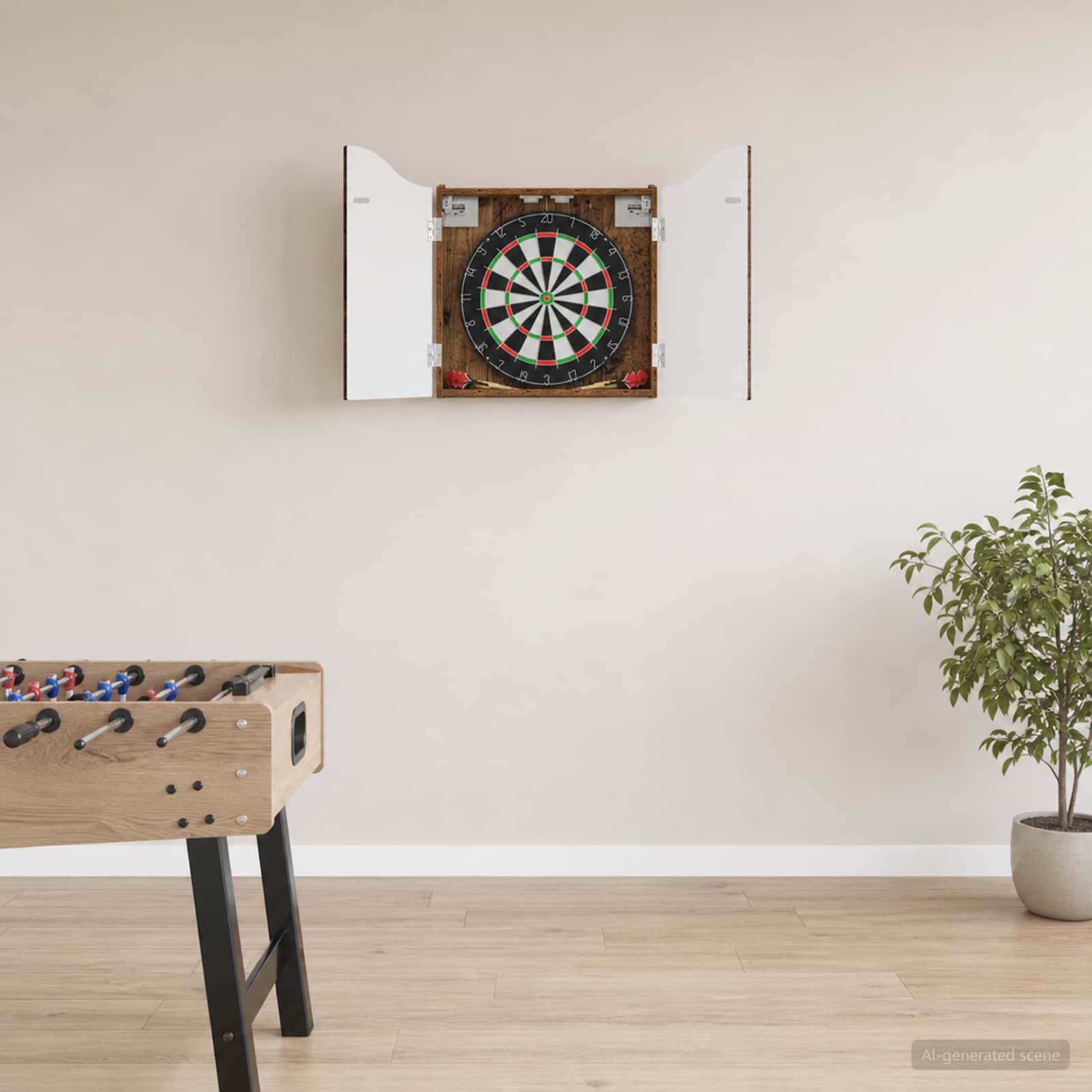 vidaXL Szafka na tarczę do rzutków Stare drewno 56 x 12 x 63 cm