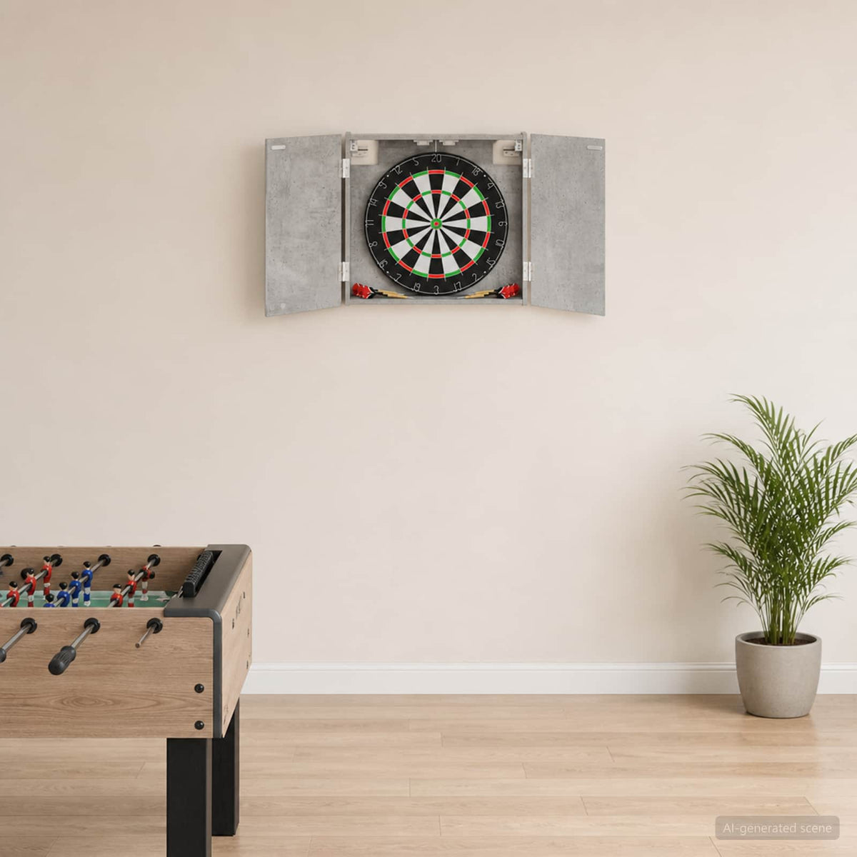 vidaXL Szafka na tarczę do rzutków Betonowy szary 56 x 12 x 53,5 cm