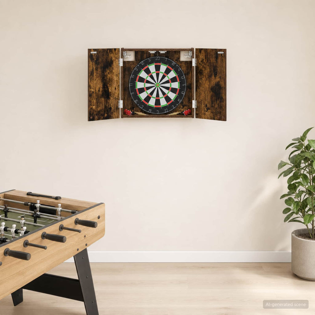 vidaXL Szafka na tarczę do rzutków Dąb wędzony 56 x 12 x 53,5 cm