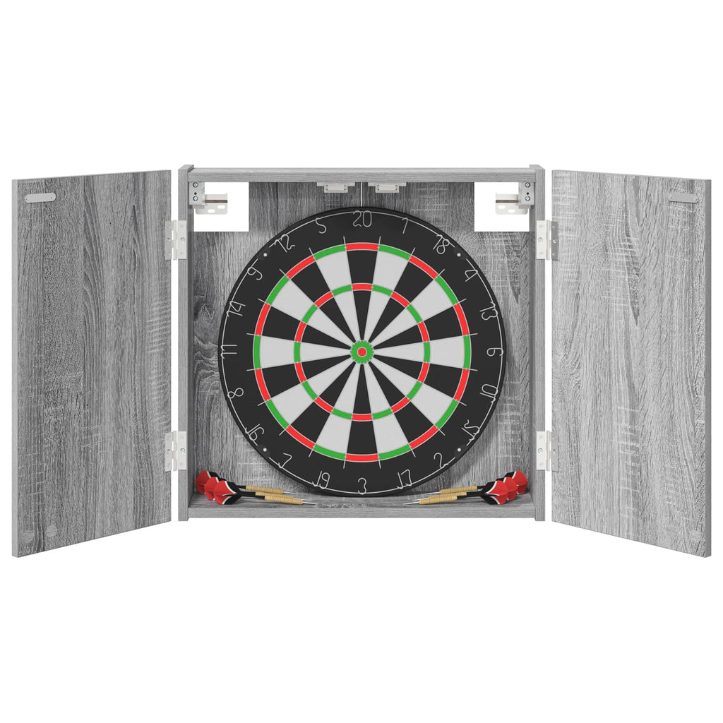 vidaXL Szafka na tarczę do rzutków Szary Sonoma 56 x 12 x 53,5 cm