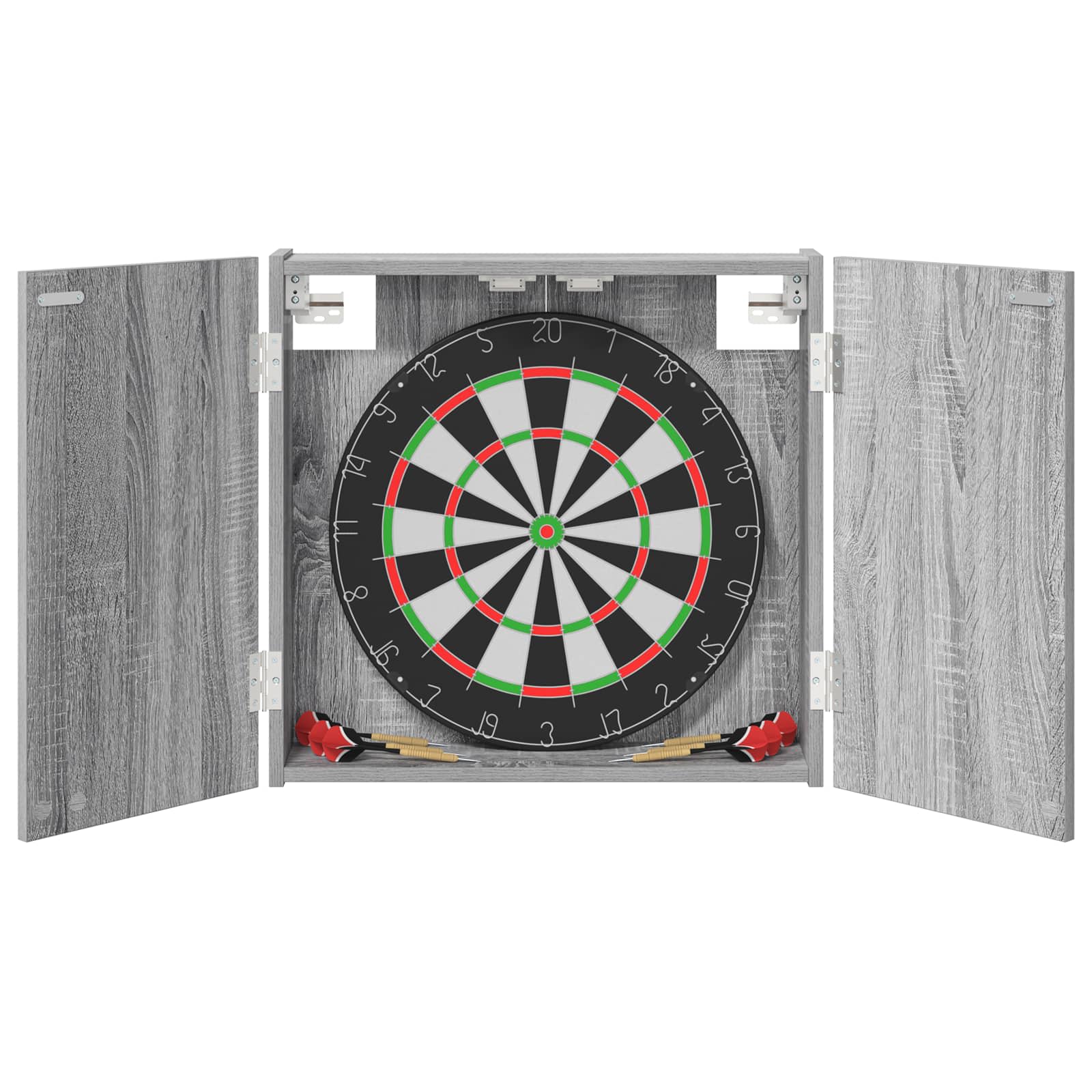 vidaXL Szafka na tarczę do rzutków Szary Sonoma 56 x 12 x 53,5 cm