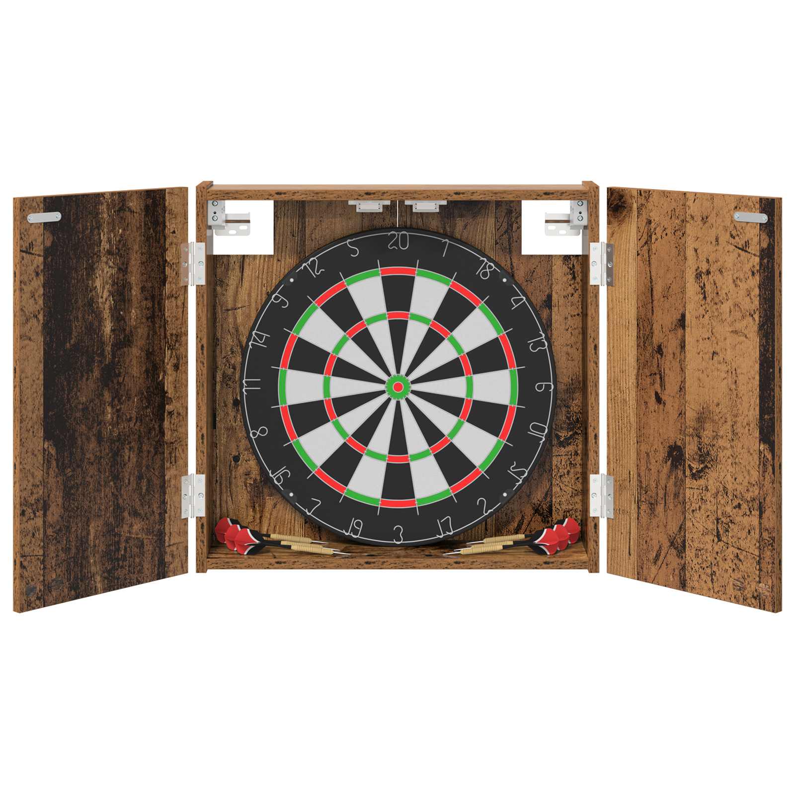 vidaXL Szafka na tarczę do rzutków Stare drewno 56 x 12 x 53,5 cm