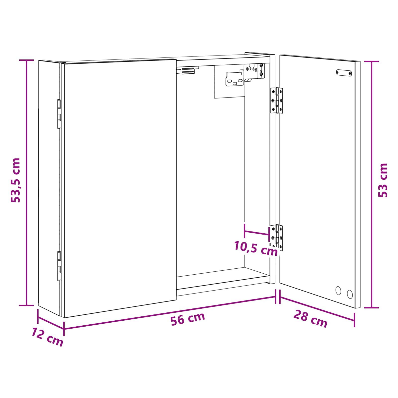 vidaXL Szafka na tarczę do rzutków Stare drewno 56 x 12 x 53,5 cm